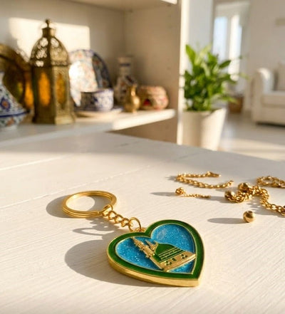 Madina Heart Shape Metal Keychain - Zambeel