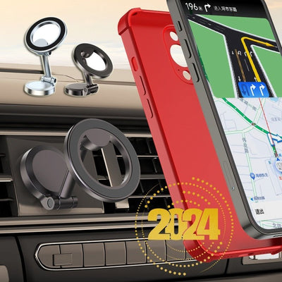Magnetic Car Phone Mount All - Metal Foldable Phone Holder For Car Strongest Magnet Dashboard Phone Mount For Phone - Zambeel