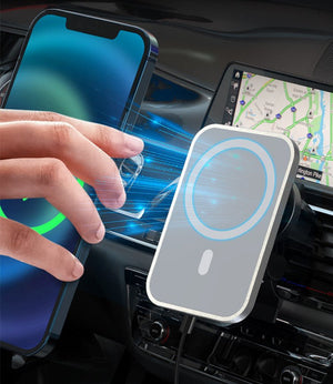 Magnetic Car Wireless Charger 15W Fast Charging Air Outlet - Zambeel