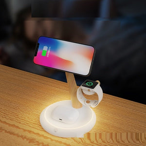 Magnetic Wireless Charger 4 In 1 Stand For Phone Wireless Charging Station For Apple Watch - Zambeel