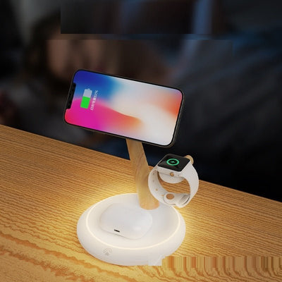 Magnetic Wireless Charger 4 In 1 Stand For Phone Wireless Charging Station For Apple Watch - Zambeel
