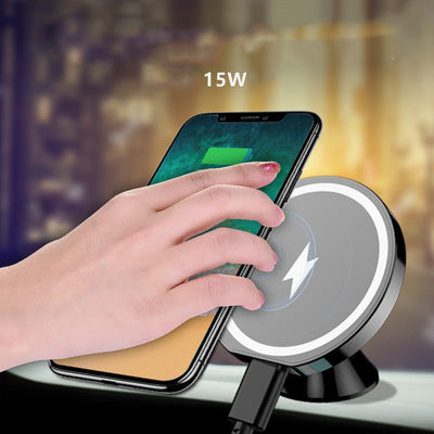 Magnetic Wireless Charging Car Phone Holder 15W - Zambeel