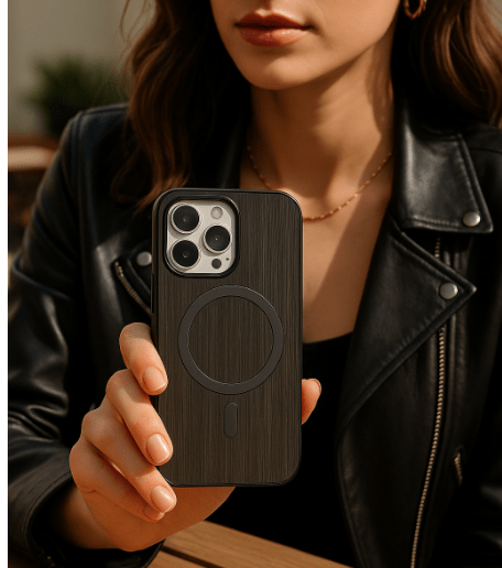 MagSafe - Compatible Wood Texture Phone Case - Zambeel
