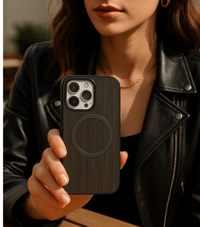 MagSafe - Compatible Wood Texture Phone Case - Zambeel