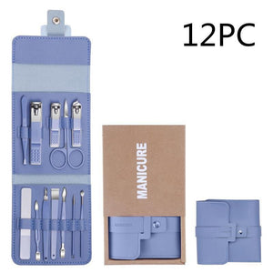 Make Up 16 Pcs Nail Clippers Nail Cutter Nail Scissors With PU Bag Stainless Steel Eagle Hook Portable Tools - Zambeel