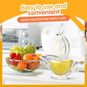 Manual Lemon Juicer Transparent Acrylic Elegance Bird Shape Lemon Slice Squeezer Kitchen Tools Gadgets - Zambeel