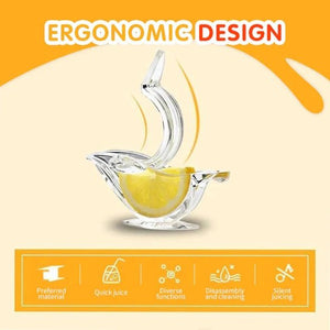 Manual Lemon Juicer Transparent Acrylic Elegance Bird Shape Lemon Slice Squeezer Kitchen Tools Gadgets - Zambeel