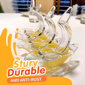 Manual Lemon Juicer Transparent Acrylic Elegance Bird Shape Lemon Slice Squeezer Kitchen Tools Gadgets - Zambeel
