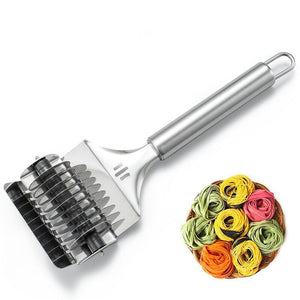 Manual Noodle Cutter Stainless Steel Roller Noodle Maker Fast Food Noodles Dough Rolling Machine Pasta Tools Gadgets For Kitchen - Zambeel