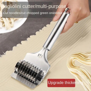 Manual Noodle Cutter Stainless Steel Roller Noodle Maker Fast Food Noodles Dough Rolling Machine Pasta Tools Gadgets For Kitchen - Zambeel