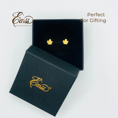 Maple Leaf Gold Earring | Stainless Steel | 18K Gold Plated - Zambeel