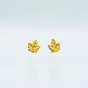 Maple Leaf Gold Earring | Stainless Steel | 18K Gold Plated - Zambeel