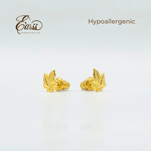 Maple Leaf Gold Earring | Stainless Steel | 18K Gold Plated - Zambeel