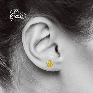 Maple Leaf Gold Earring | Stainless Steel | 18K Gold Plated - Zambeel