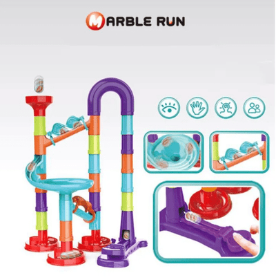 Marble Run Pipeline Toys Set (45pc) - Zambeel