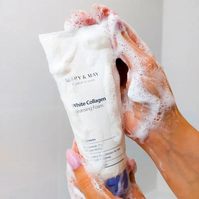 MARY & MAY - White Collagen Cleansing Foam - Zambeel