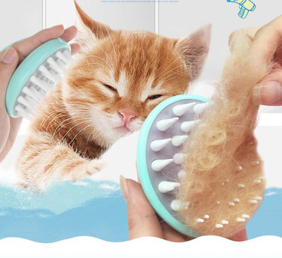 Massage Bath Brush Comfortable Pet Brush Grooming Dog PuppyWashing Cleaning Bath Brush Comb Dog Massage Shower - Zambeel