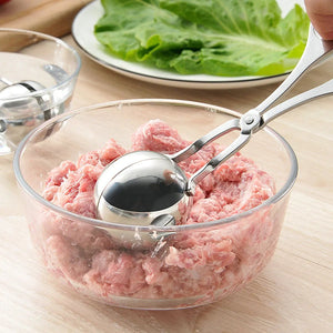 Meatball Maker Tool Clip Fish Meat Rice Ball Making Mold Tools Stainless Steel Meat Baller Tongs Kitchen Gadgets - Zambeel