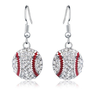 Men's And Women's European And American Style Creative Design Baseball Earrings Jewelry - Zambeel