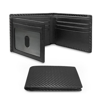 Men's Anti - magnetic Thin Wallet Special Carbon Fiber Dollar Multi Card Slot Wallet - Zambeel