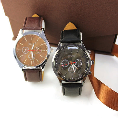 Men's Creative Packed Gift Box Watches Set Quartz Wrist Watch Belt Wallet Cufflinks Pen Suit Mens Christmas Valentine's Gifts - Zambeel