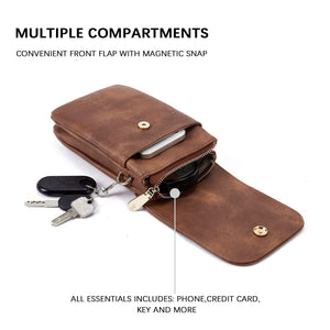 Men's PU Leather High - grade Versatile Messenger Bag - Zambeel