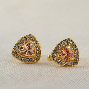 Men's Shirt Cufflinks Triangle Crystal French Diamond - Zambeel