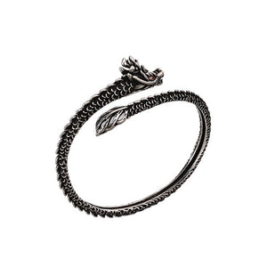 Mens Vintage Distressed Red - Eyed Spirit Snake Bracelet - Zambeel