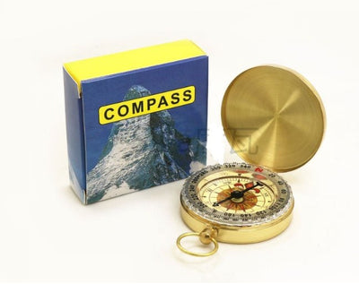 Metal Flip Compass Outdoor Compass Pocket Watch Copper Compass - Zambeel