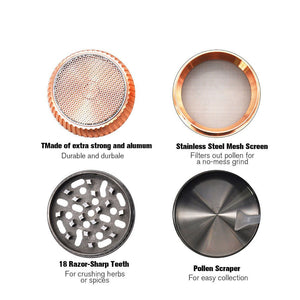 Metal Smoke Grinder Creative Mushroom Zinc Alloy Grinder - Zambeel