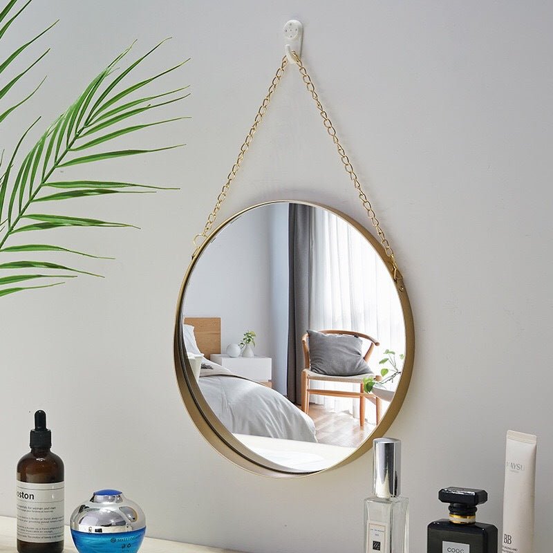 Metal Wrought Iron Bathroom Wall Mirror - Zambeel