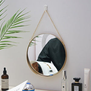 Metal Wrought Iron Bathroom Wall Mirror - Zambeel