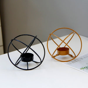Metal Wrought Iron Candle Holder Creative Spherical Candle Holder - Zambeel