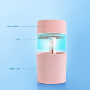 Mini Humidifier With LED Night Light, Cool Mist Humidifier, USB Personal Desktop Humidifier For Car Home Mini Mist Maker With Colorful Night USB Sprayer Essential Oil Diffuser Air Purifier - Zambeel