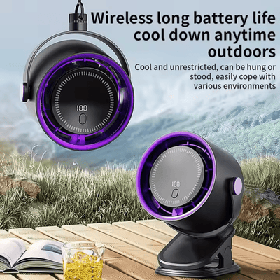Mini LED Display Circulating Desk Fan - Zambeel