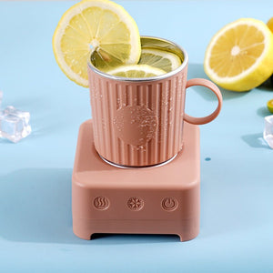 Mini Quick Cooling Cup Beer Beverage Rapid Refrigeration Ice Maker Machine Cold Drink Heating Home Dormitory Food Grade 400ml Kitchen Gadgets - Zambeel