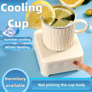 Mini Quick Cooling Cup Beer Beverage Rapid Refrigeration Ice Maker Machine Cold Drink Heating Home Dormitory Food Grade 400ml Kitchen Gadgets - Zambeel