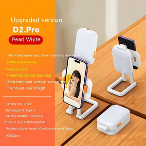 Mini RGB Fill Light Portable Phone Holder - Zambeel