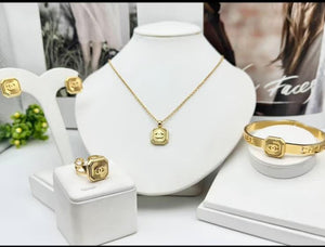 Mini Square Logo Jewelry Set - Zambeel