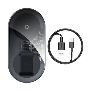 Minimalist 2 - In - 1 Wireless Charger Pro Version For Phones Pods - Zambeel