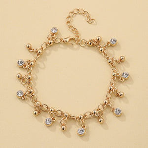 Minimalist Diamond Studded Tassel Bracelet - Zambeel