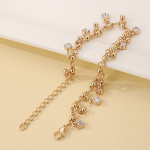 Minimalist Diamond Studded Tassel Bracelet - Zambeel