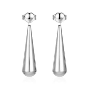 Minimalist Dual - wear - style Long Water Drop Ear Studs - Zambeel