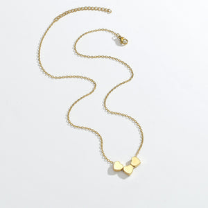 Minimalist Sleek Stainless Steel Pierced Heart Necklace With A Niche Designer Aesthetic For Women - Zambeel