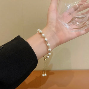 Minority Simple Affordable Luxury Fashion Bracelet Temperament Internet Influencer Pearl Bracelet Design Sense - Zambeel