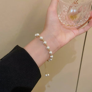 Minority Simple Affordable Luxury Fashion Bracelet Temperament Internet Influencer Pearl Bracelet Design Sense - Zambeel