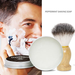 Mint Scented Men's Shaving Soap Shaving Cream Aluminum Boxed Foam Rich Gentle Handmade Shave Soap Shave Beard Cream - Zambeel