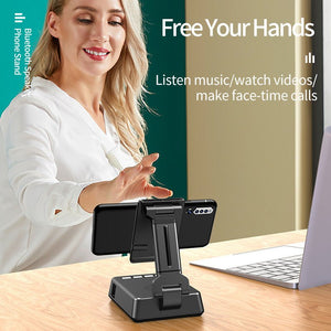 Mobile Phone Smart Broadcaster Stand Wireless Bluetooth Speaker Device HD Mic Strong Sound Field For Live Broadcast Desk Holder - Zambeel