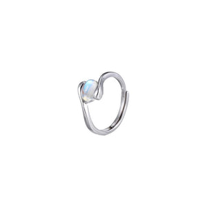 Moonstone Ring With A Light - luxury Niche Design And Adjustable Fit - Zambeel