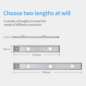 Motion Sensor Lamp Under The Cabinet Dimmable Cabinet Lamp Rechargeable Magnetic Suction Installation Kitchen Night Light Wardrobe Lamp - Zambeel